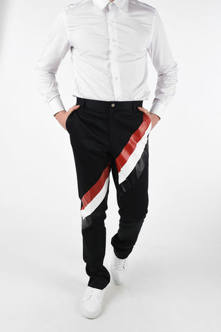 Twill Cotton DIAGONAL STRIPE Chino Pants
