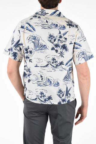 Cotton INDIGO HAWAII Shirt with Patch Pocket