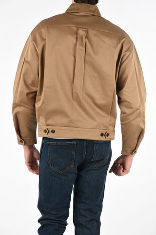 Cotton Monogram Printed Jacket with Zip Closure