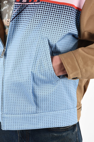 Cotton Monogram Printed Jacket with Zip Closure