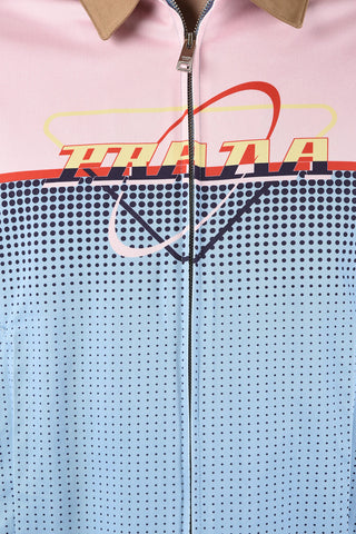 Cotton Monogram Printed Jacket with Zip Closure