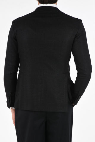 Silk and Cotton 2 Button Hopsack Blazer
