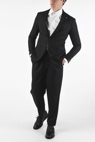Silk and Cotton 2 Button Hopsack Blazer