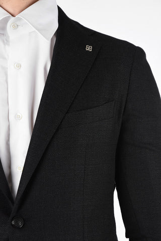 Silk and Cotton 2 Button Hopsack Blazer