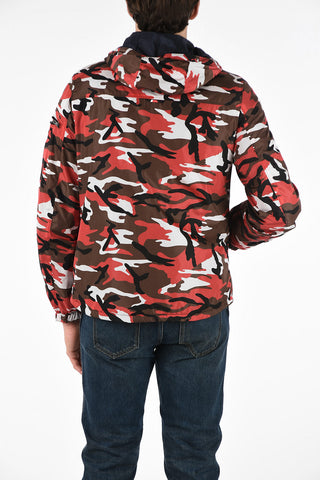 Reversible Camouflage PIUMA Windbreaker with Hood