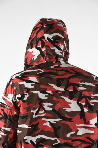 Reversible Camouflage PIUMA Windbreaker with Hood
