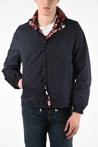 Reversible Camouflage PIUMA Windbreaker with Hood