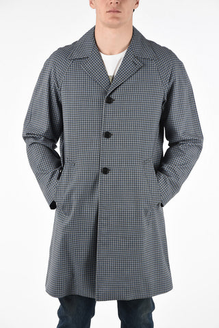 Lined Mini Check Trench with Flush Pockets