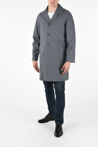Lined Mini Check Trench with Flush Pockets