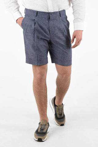 ZZEGNA Micro Houndsthooth Shorts