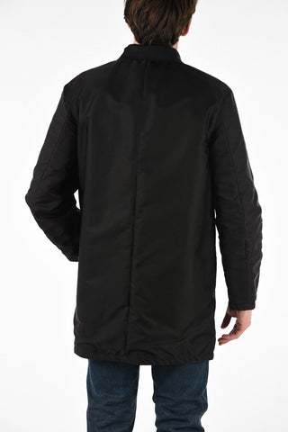 Soft Leather Reversible Trench with Zip Closure 
