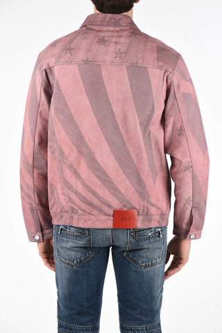 Printed Overshirt Jacket with Patch Pockets