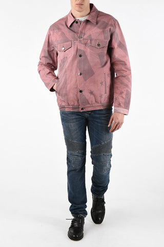 Printed Overshirt Jacket with Patch Pockets