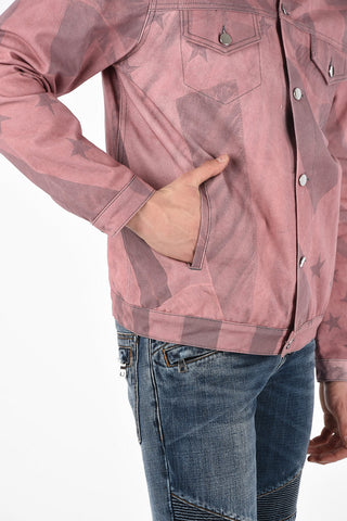 Printed Overshirt Jacket with Patch Pockets