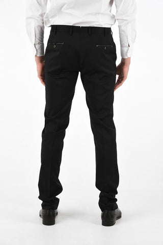 Super 100's Super Slim Fit plain hem trousers
