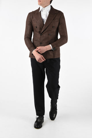 Silk and Cotton 2 Button Hopsack Blazer