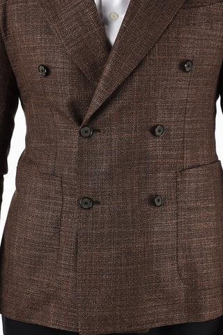 Silk and Cotton 2 Button Hopsack Blazer
