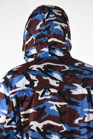 Camouflage PIUMA Trench with Hood and Snap Button