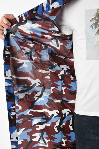 Camouflage PIUMA Trench with Hood and Snap Button