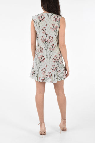 Vestito Shift in Seta con Stampa Floreale 