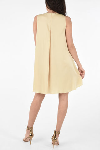 Shift Dress with Waist Drawstring 