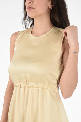 Shift Dress with Waist Drawstring 