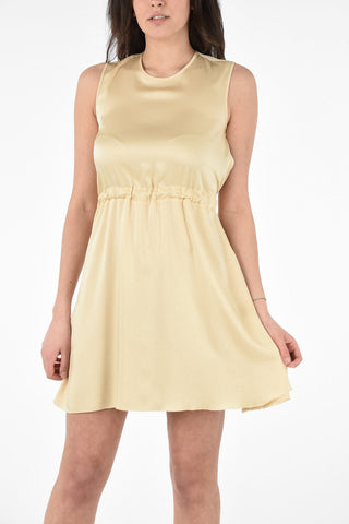 Shift Dress with Waist Drawstring 
