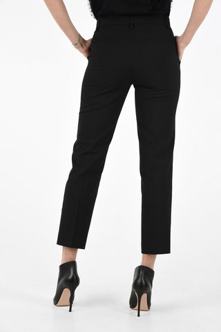 Straight Fit Pants with Hidden Closure 