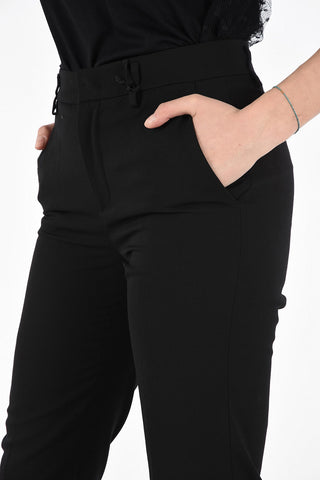 Straight Fit Pants with Hidden Closure 