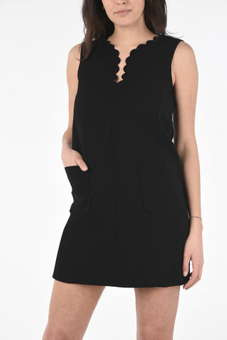 Floral Patch Pocket Shift Dress