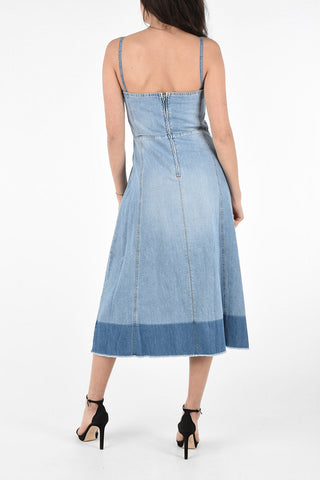 Denim Sleeveless Butterfly Dress