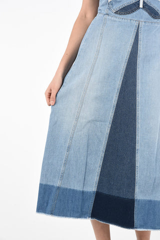 Denim Sleeveless Butterfly Dress