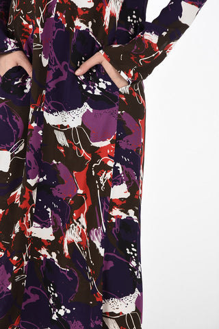 Long Sleeve Maxi Caftan with Flush Pockets 