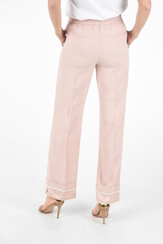 Wide Leg Single Pleat Joggers with Drawstring Closure