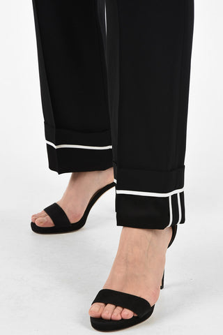 Wide Leg Single Pleat Joggers with Drawstring Closure