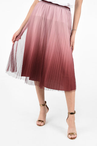 Gonna Plissé in Tulle con Elastico in Vita 