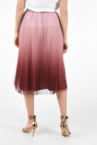 Gonna Plissé in Tulle con Elastico in Vita 