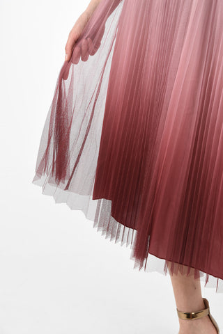 Gonna Plissé in Tulle con Elastico in Vita 