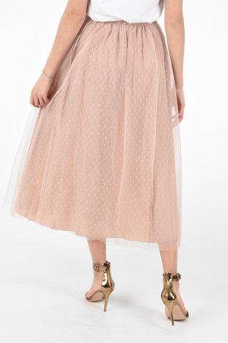 Tulle Polka Dot Skirt with Elastic Waist Band