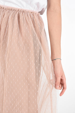 Tulle Polka Dot Skirt with Elastic Waist Band