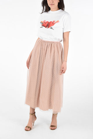 Tulle Polka Dot Skirt with Elastic Waist Band