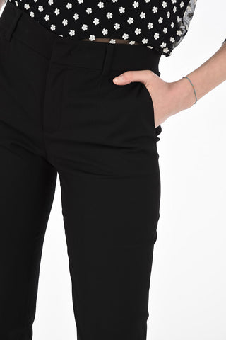 Blend Virgin Wool Straight Fit Pants with Hidden Closure