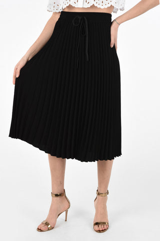 Accordion Skirt with Waist Drawstring Closure