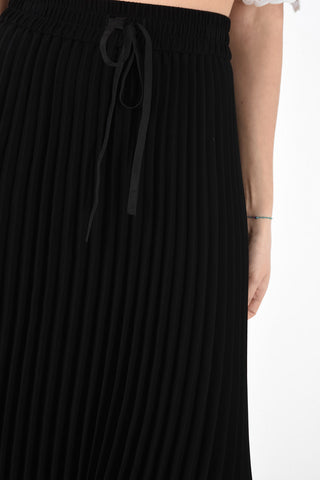 Accordion Skirt with Waist Drawstring Closure