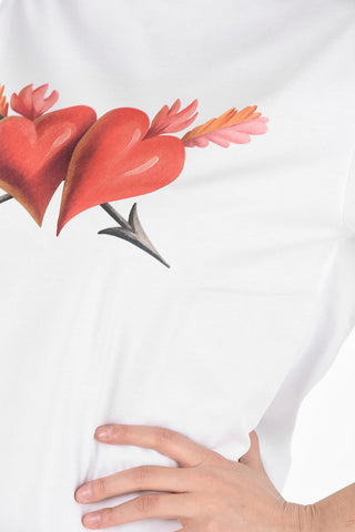 Cotton HEARTS Crew-Neck T-Shirt
