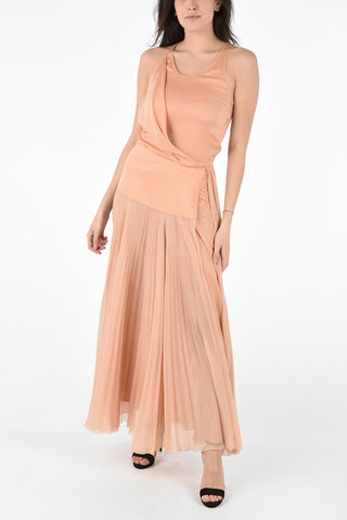Silk Floor Accordion Dress