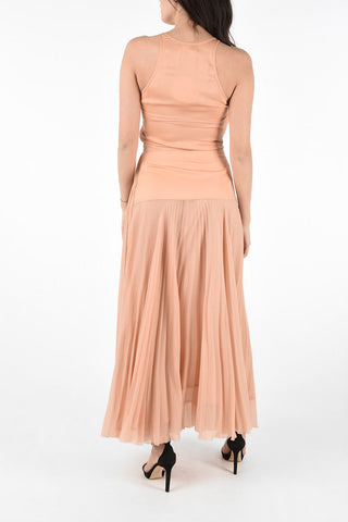 Silk Floor Accordion Dress