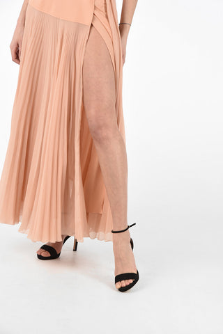 Silk Floor Accordion Dress