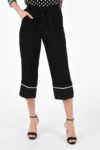 Joggers Crop Wide Leg con Coulisse 