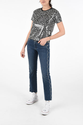 Sequined Spotted Top with Back Closure 